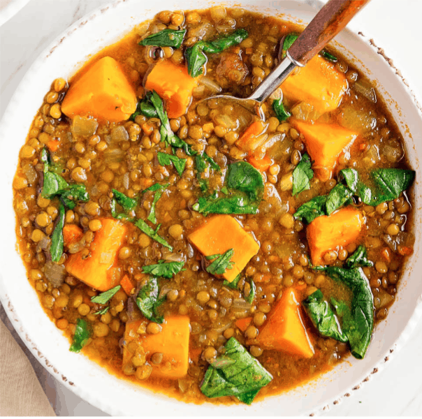 Lentil Soup with Herb Drizzle