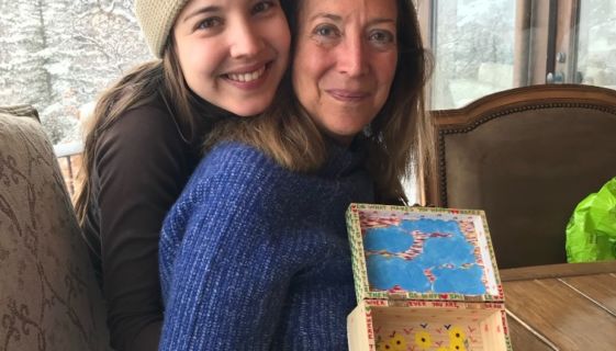 ACLP Co-Founder Meg Hirshberg with her daughter-in-law (and mom-to-be) Polly.  
