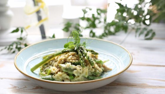 Oat Risotto with leeks